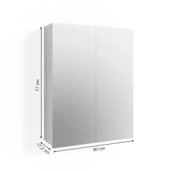 Vicco Armoire de toilette Blanc 60x77cm