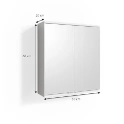Vicco Armoire de toilette Blanc 60x68cm