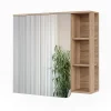 Vicco Armoire de toilette Sonoma/Anthracite 80x75cm