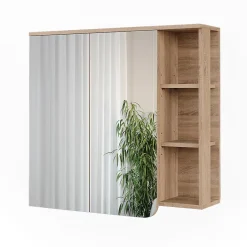 Vicco Armoire de toilette Sonoma/Anthracite 80x75cm