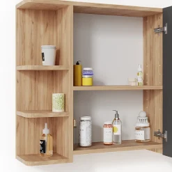 Armoire De Toilette|Vicco Armoire de toilette Chêne de force doré 79.6x64cm