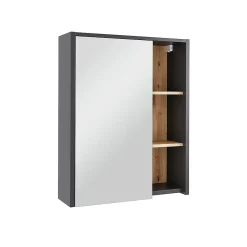 Vicco Armoire de toilette Gris/Artisan 60x75cm avec des étagères ouvertes