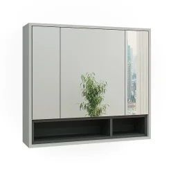 Vicco Armoire de toilette Gris/Anthracite 80x72cm