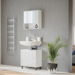 Armoire De Toilette|Vicco Armoire de toilette Blanc 54x53cm