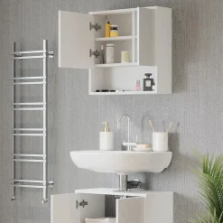 Armoire De Toilette|Vicco Armoire de toilette Blanc 54x53cm