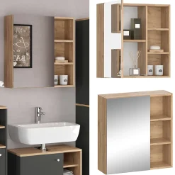 Armoire De Toilette|Vicco Armoire de toilette Anthracite 62x64cm