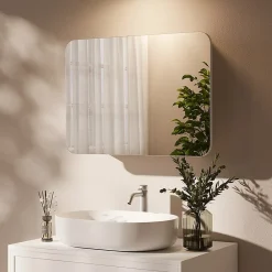 Armoire De Toilette|Vicco Armoire de toilette Blanc 70x50cm avec des étagères