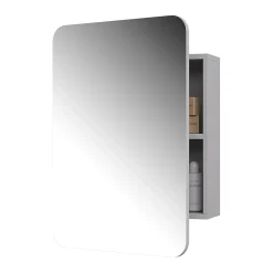 Armoire De Toilette|Vicco Armoire de toilette Blanc 70x50cm avec des étagères