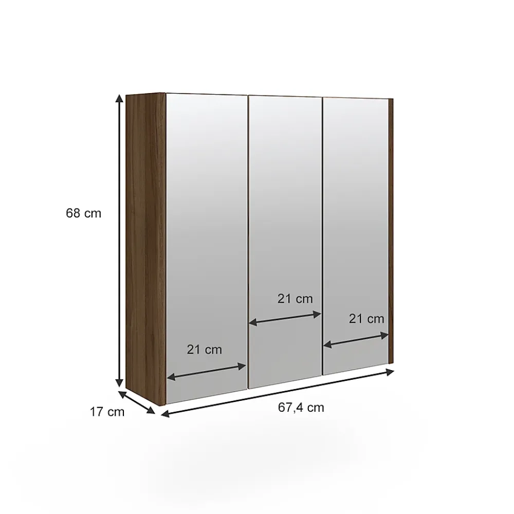 Vicco Armoire de toilette Anthracite Haute brillance 67.4x68cm