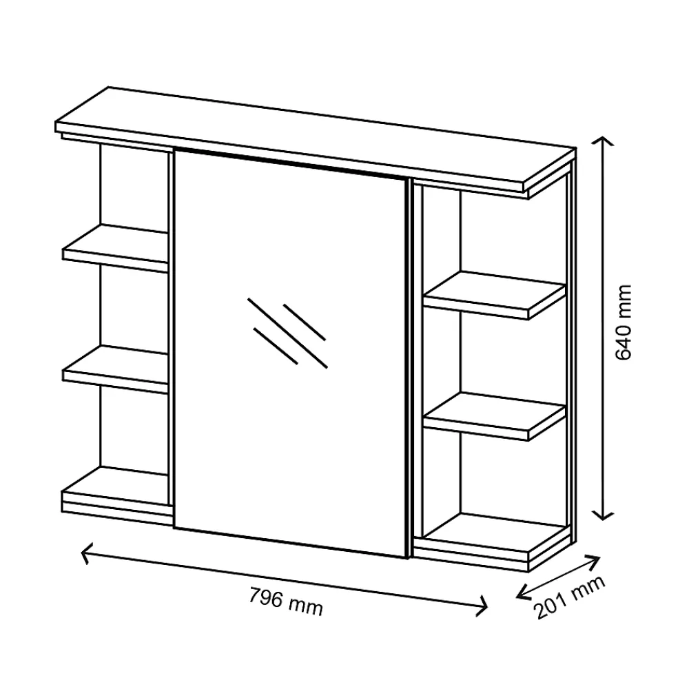 Vicco Armoire de toilette Blanc 79.6x64cm