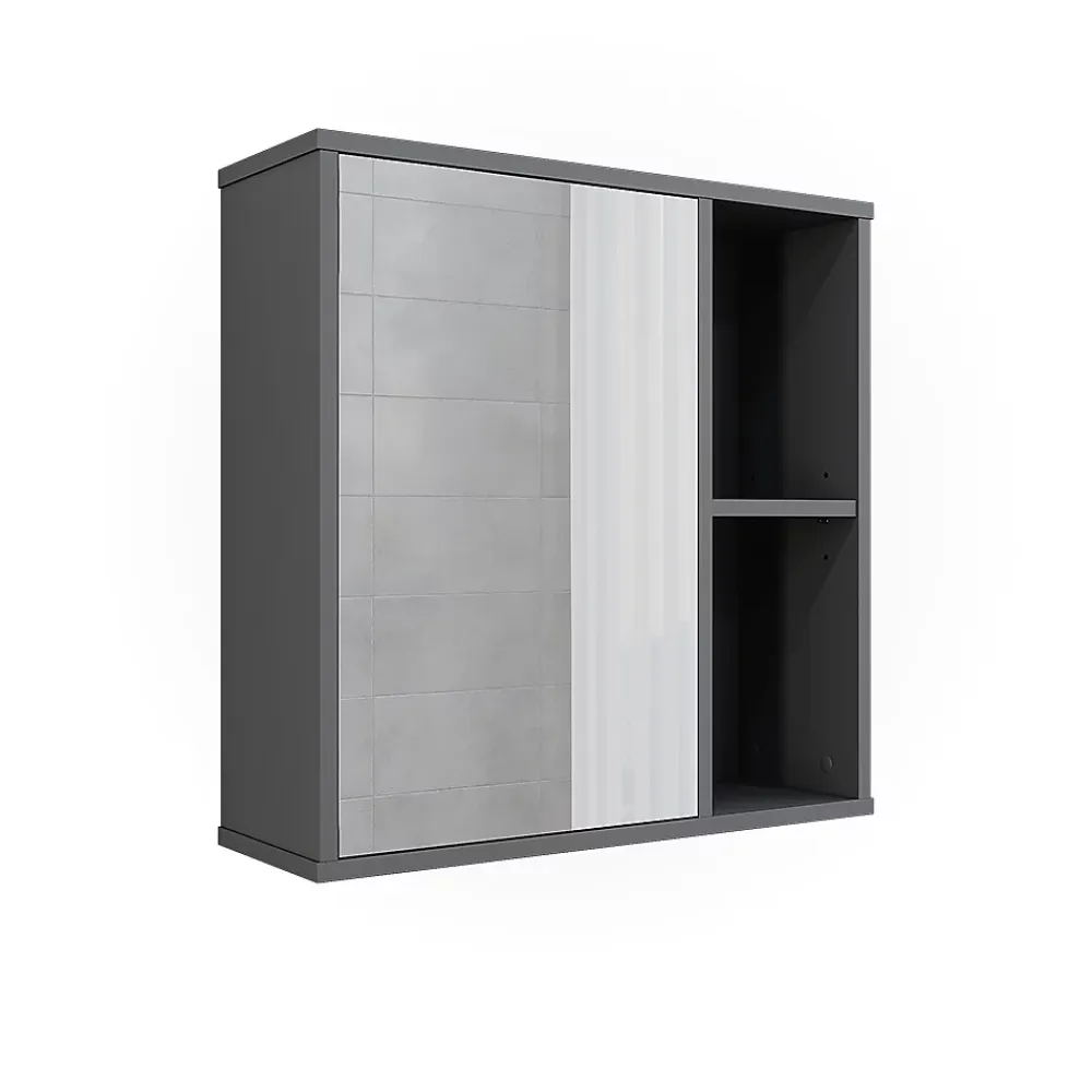 Armoire De Toilette|Vicco Armoire de toilette Anthracite 60x60cm