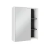 Vicco Armoire de toilette blanc/gris 60x75cm avec étagères ouvertes