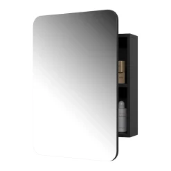 Armoire De Toilette|Vicco Armoire de toilette Anthracite 70x50cm avec des étagères