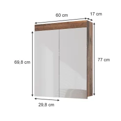 Armoire De Toilette|Vicco Armoire de toilette Oldstyle 60x77cm