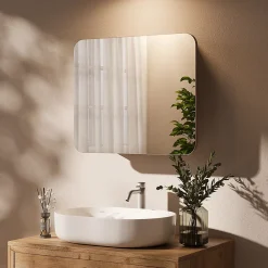 Armoire De Toilette|Vicco Armoire de toilette Chêne de force doré 60x50cm avec des étagères