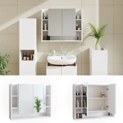 Vicco Armoire de toilette Blanc 80.2x64cm