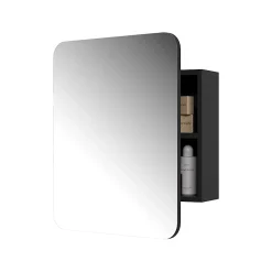 Armoire De Toilette|Vicco Armoire de toilette Anthracite 60x50cm avec des étagères