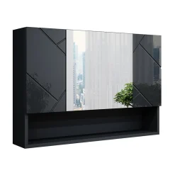 Vicco Armoire de toilette Anthracite Haute brillance 80.1x55cm