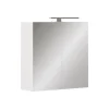 Armoire De Toilette|Vicco Armoire de toilette Blanc 60x60cm avec éclairage LED