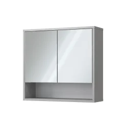 Vicco Armoire de toilette Gris 70x65cm avec 2 portes