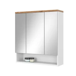 Armoire De Toilette|Vicco Armoire de toilette Blanc 70x77.5cm avec 3 portes