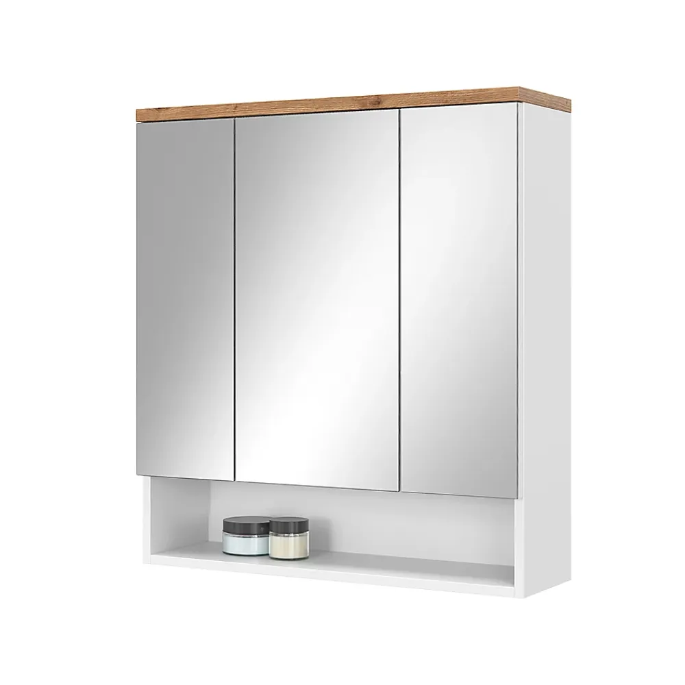 Armoire De Toilette|Vicco Armoire de toilette Blanc 70x77.5cm avec 3 portes