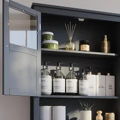 Meuble Wc|Vicco Armoire de toilette Gris 69x171cm