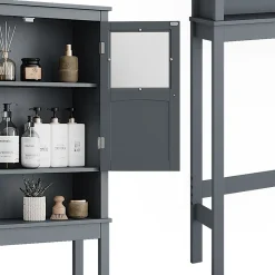 Meuble Wc|Vicco Armoire de toilette Gris 69x171cm
