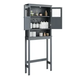 Meuble Wc|Vicco Armoire de toilette Gris 69x171cm