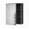 Vicco Armoire de toilette Anthracite/blanc 60x75cm