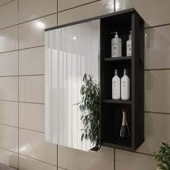 Vicco Armoire de toilette Anthracite/blanc 60x75cm