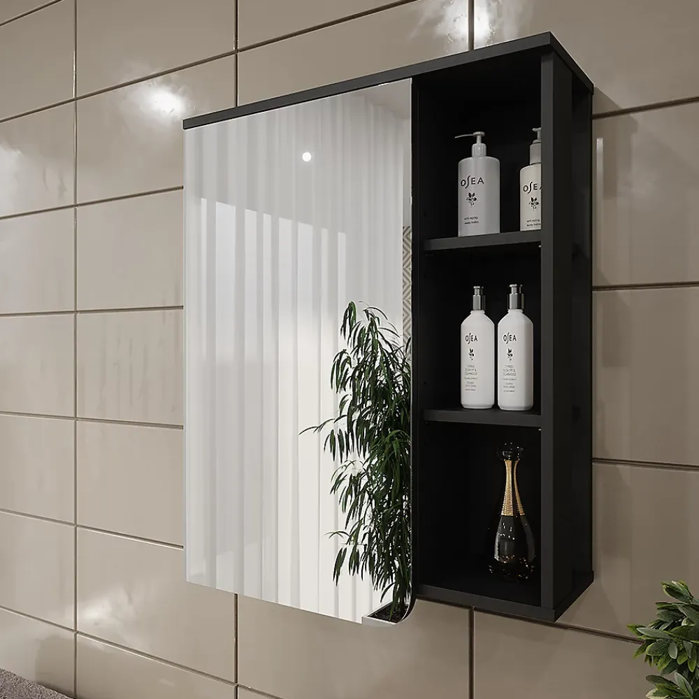 Vicco Armoire de toilette Anthracite/blanc 60x75cm