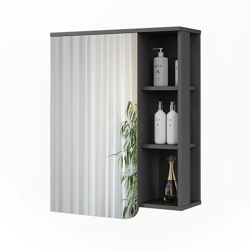 Vicco Armoire de toilette Anthracite/blanc 60x75cm