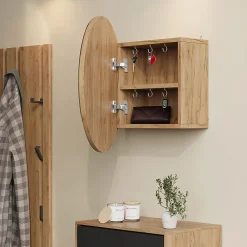 Armoire De Toilette|Vicco Armoire de toilette Chêne de force doré 50x50cm avec 2 compartiments