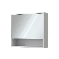 Armoire De Toilette|Vicco Armoire de toilette Blanc 70x65cm avec 2 portes