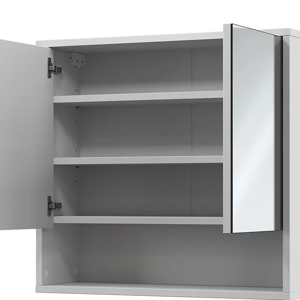 Armoire De Toilette|Vicco Armoire de toilette Blanc 70x65cm avec 2 portes