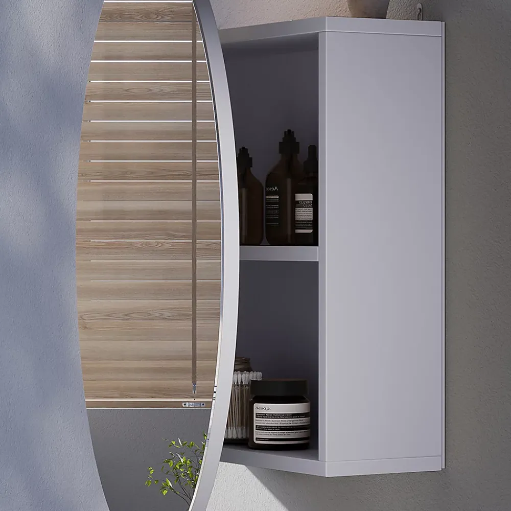 Armoire De Toilette|Vicco Armoire de toilette Blanc 60x60cm avec 2 compartiments