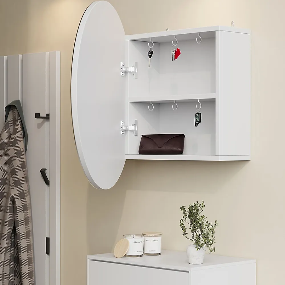 Armoire De Toilette|Vicco Armoire de toilette Blanc 60x60cm avec 2 compartiments