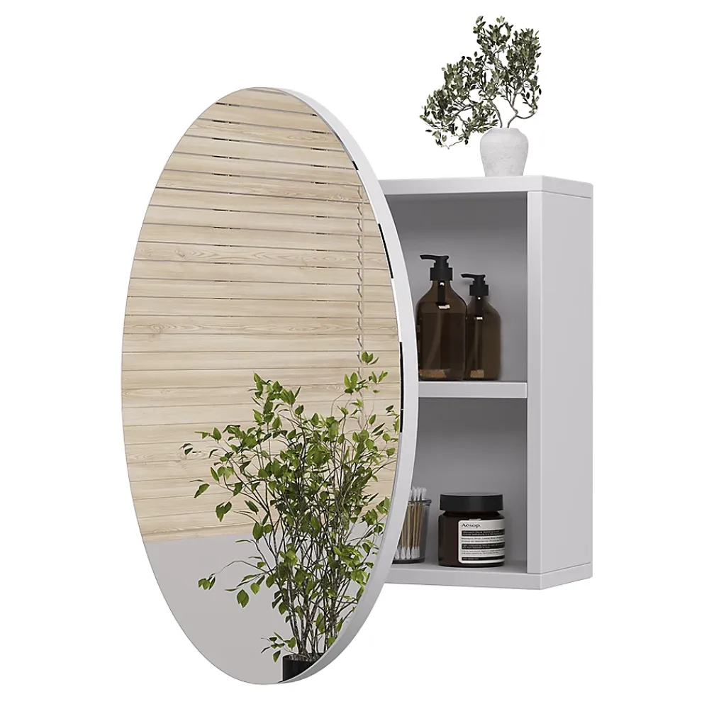 Armoire De Toilette|Vicco Armoire de toilette Blanc 60x60cm avec 2 compartiments