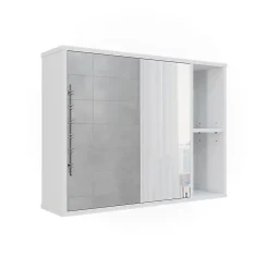Armoire De Toilette|Vicco Armoire de toilette Blanc 80x60cm