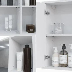 Armoire De Toilette|Vicco Armoire de toilette Blanc 80x60cm