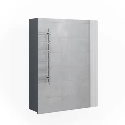 Armoire De Toilette|Vicco Armoire de toilette Anthracite 60x77cm