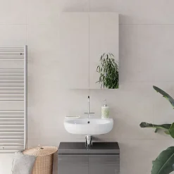 Armoire De Toilette|Vicco Armoire de toilette Anthracite 60x77cm