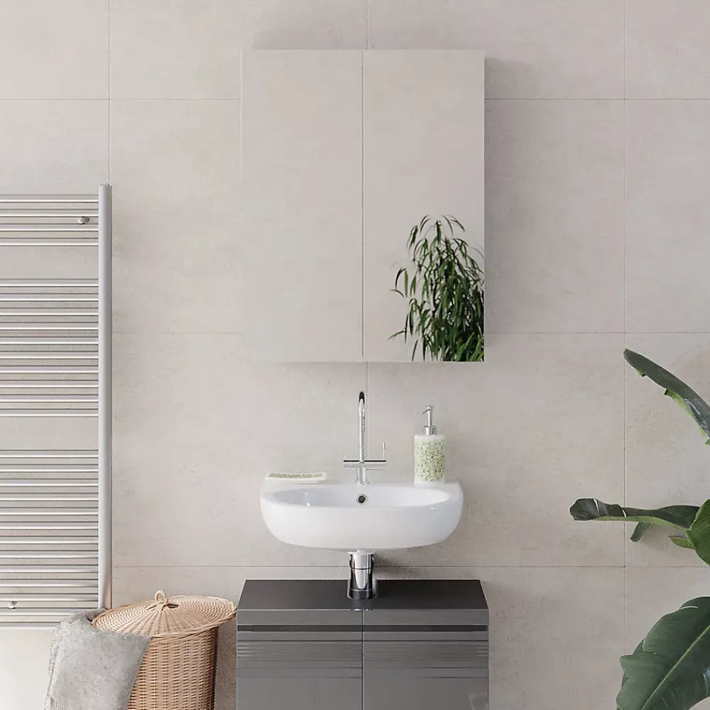 Armoire De Toilette|Vicco Armoire de toilette Anthracite 60x77cm