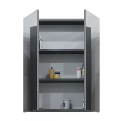 Armoire De Toilette|Vicco Armoire de toilette Anthracite 60x77cm
