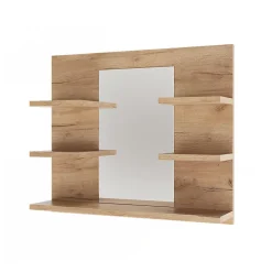 Armoire De Toilette|Vicco Armoire de toilette Chêne de force doré 58.8x50cm avec des étagères