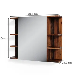 Armoire De Toilette|Vicco Armoire de toilette Bois antique 79.6x64cm