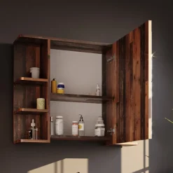 Armoire De Toilette|Vicco Armoire de toilette Bois antique 79.6x64cm