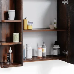 Armoire De Toilette|Vicco Armoire de toilette Bois antique 79.6x64cm