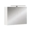 Vicco Armoire de toilette Blanc 80x60cm avec éclairage LED